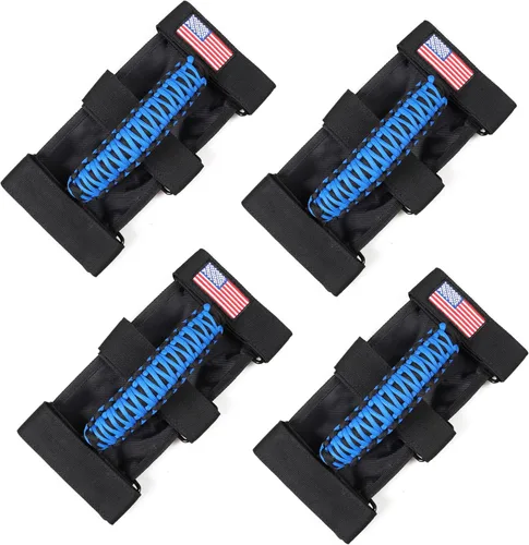 Miniatura 18 de sukemichi Manijas de agarre de la barra de rodillo para accesorios de Jeep Wrangler TJ JK JL Gladiator JT UTV ATV - Hebilla metálica de mejora
