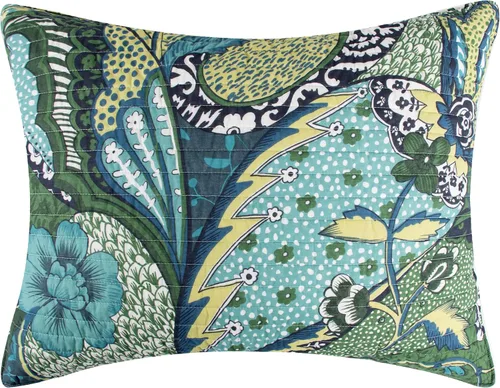 Miniatura 7 de Levtex Home - Juego de edredón Jules - Edredón King + dos fundas de almohada King - Bohemio - Azul marino, verde, azul, verde azulado