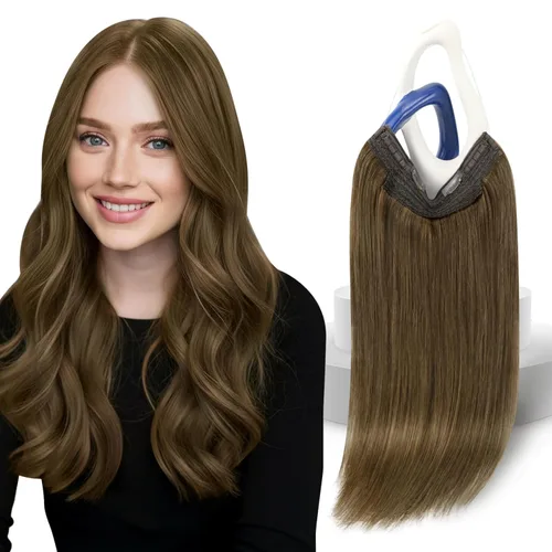 Miniatura 15 de Sunny Hair - Extensiones de cabello humano con banda invisible, color rubio platino (#60), 20 pulgadas