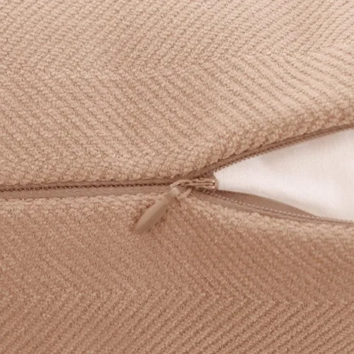 Miniatura 3 de AMBERIS 2 fundas de almohada (45×45cm) (sin relleno) Beige, estilo moderno 2 fundas de almohada (sin relleno) para decoración del hogar y hotel
