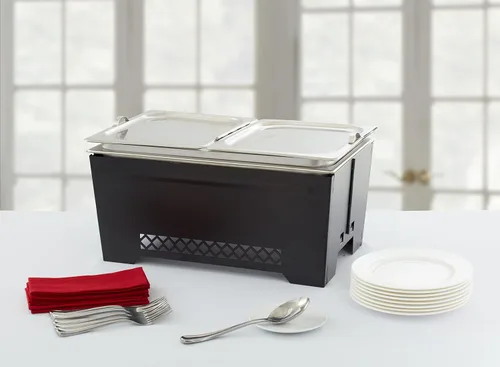 Miniatura 3 de Chef Master 90253 - 1 estante para platos para calentar alimentos, calentador de alimentos para reuniones, eventos, banquetes, fiestas, bufé, platos