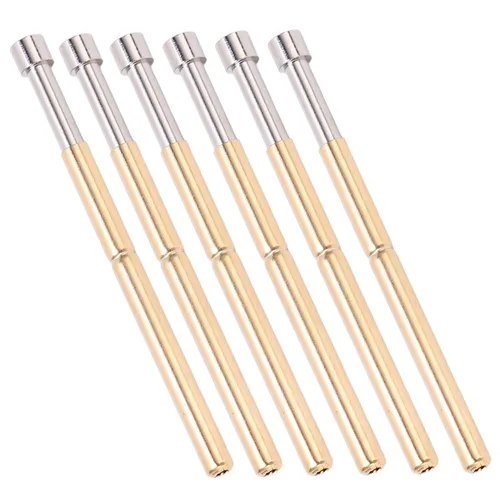 100pcs prueba de primavera Pogo Pin PCB Prueba Pogo Pin Cabeza cóncava Tipo Material de latón 2.02mm/0.1in Diámetro del tubo 33.35mm/1.3in Pasadores