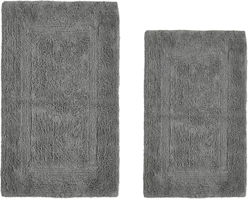 Miniatura 20 de Better Trends Alfombra de Inodoro en Forma de U Cubierta de Asiento de Inodoro de Lujo 100% Algodón Absorbente de Agua, Cubierta de Tapa Reversible