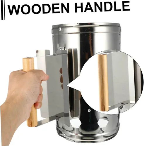 Miniatura 5 de Yardwe Accesorios de parrilla de cubo de acero inoxidable para parrilla al aire libre, accesorios de arranque de chimenea de cocina al aire libre