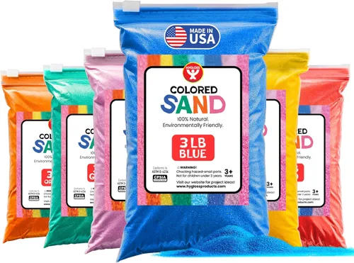 Miniatura 63 de Hygloss Arena de colores para manualidades – Botella de 1 libra, magenta – Juegos de arte de arena fina y colorida vibrante para niños – Actividades