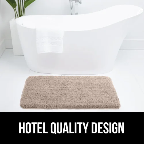 Miniatura 8 de GORILLA GRIP Alfombras de baño, ultra suaves, absorbentes, de felpa gruesa, lavables a máquina, microfibra de secado rápido, tapetes para ducha