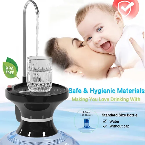 Miniatura 2 de Bomba dispensadora de agua automática recargable USB - para jarras de 1 a 5 galones, bomba de botella de agua eléctrica sin manos para el hogar
