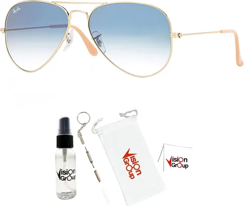 Miniatura 2 de Ray-Ban RB3025 - Gafas de sol de aviador de metal + paquete de accesorios Vision Group