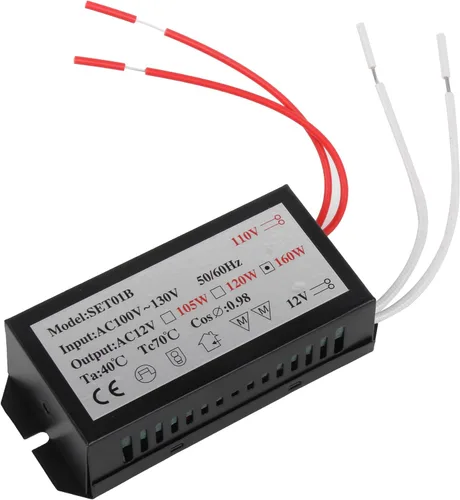 Miniatura 3 de Transformador electrónico de 160 W, salida máxima, 110 voltios, entrada y salida de 12 voltios