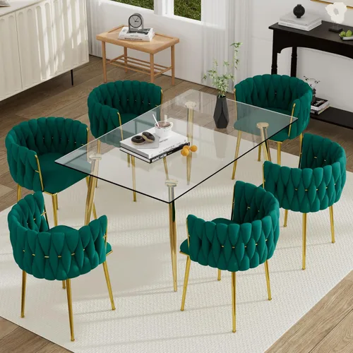 Miniatura 65 de Juego de mesa de comedor de cristal plateado para 2, juego de mesa cuadrada de lujo moderno de 36 pulgadas, juego de mesa de cocina minimalista de 3