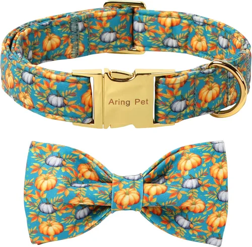 Miniatura 13 de ARING PET Collar de perro con corbatín, collares de terciopelo para perros con corbatín extraíble, collar de lazo ajustable para perros hembras