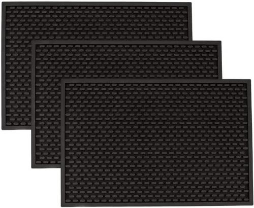 Miniatura 10 de Premium A Bar Above - Tapete de barra resistente, tapete de silicona apto para alimentos, tapetes de bar para encimera, accesorios de barman de Negro