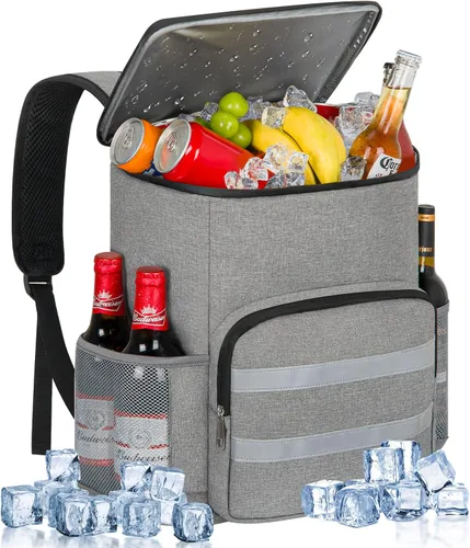 Miniatura 15 de Mochila enfriadora, 30 latas, mochila de almuerzo aislada para hombres y mujeres, bolsa térmica portátil a prueba de fugas para el trabajo, oficina