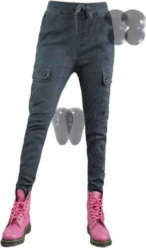 Miniatura 10 de Pantalones de motocicleta para mujer, leggings con relleno extraíble, detalles de bolsillo grande para aventura (color negro, talla: XXS)