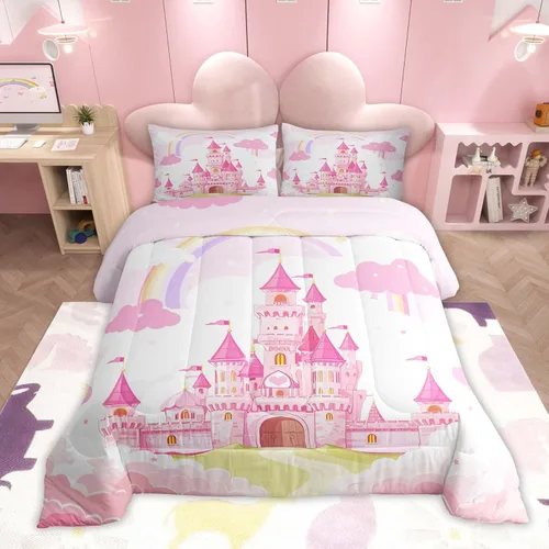 Miniatura 30 de Feelyou Juego de edredón de perezoso lindo juego de ropa de cama para niños y niñas, juego de edredón de mariposa de galaxia, hojas botánicas
