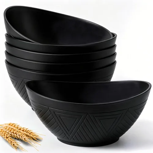 Miniatura 17 de Homienly Tazones para servir de 9.6 pulgadas, platos grandes para servir para fiestas de boda, 60 onzas para ensalada, guarniciones, pasta