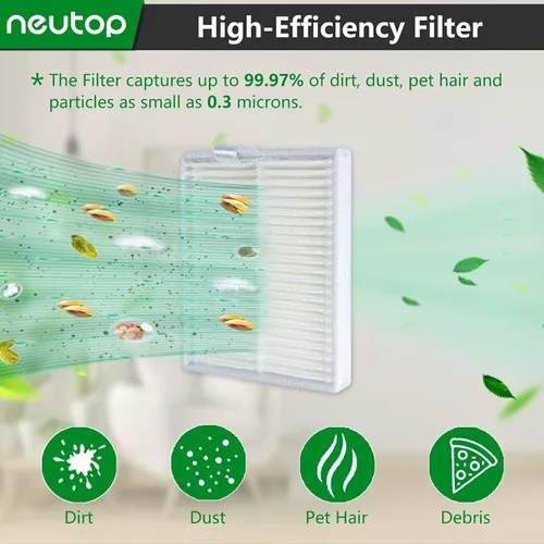 Miniatura 4 de Filtros HEPA de repuesto compatibles con Roborock Q7 M5+/Q7 L5+/Q7 M5/Q7 L5, piezas de aspiradoras robot, accesorios de filtro de alta eficiencia
