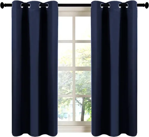 Miniatura 107 de LA PALMA Cortinas opacas con aislamiento térmico y ojales, para sala de estar, dormitorio, paquete de 2 paneles