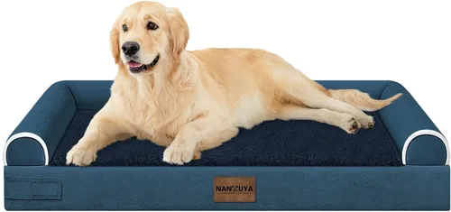Miniatura 104 de Cama ortopédica lavable para perros medianos y grandes: cama con cojines de apoyo para perros medianos y grandes, cama impermeable de espuma tipo