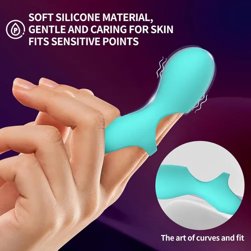 Miniatura 4 de Vibrador intenso de dedos para parejas, potente juguete de estimulación sexual para mujeres con sensación de pezón y clítoris, herramientas