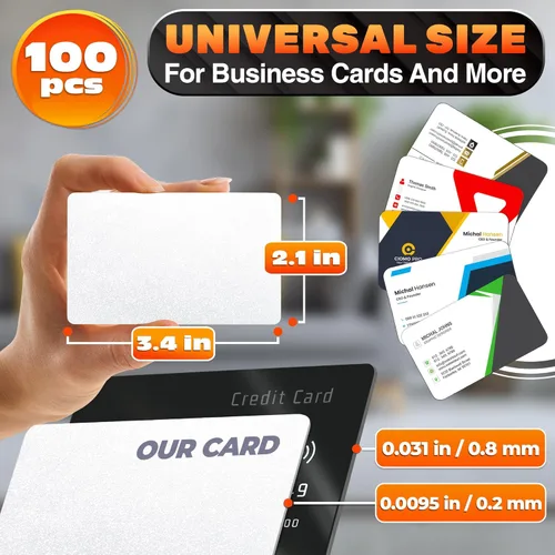 Miniatura 2 de 100 piezas de sublimación de metal en blanco - Tarjetas de visita de sublimación de doble cara para impresión de logotipos, placas de identificación