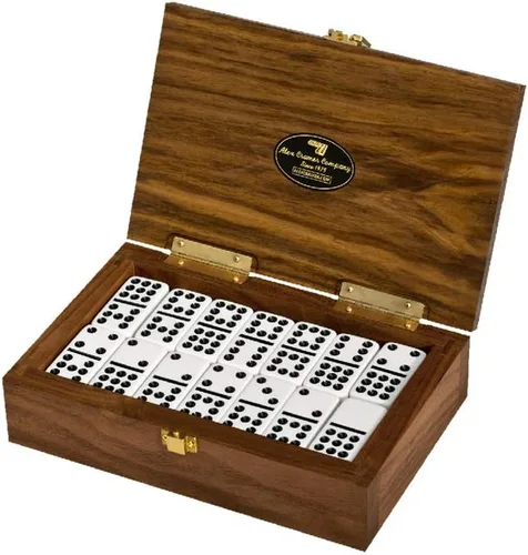 Alex Cramer The Nines - Juego de dominó doble de 9 piezas de nogal macizo fabricado en Estados Unidos con capacidad para nuestro juego de dominó de