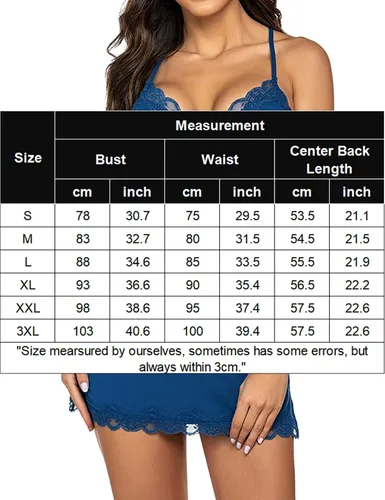 Miniatura 6 de Avidlove Lencería sexy para mujer, ropa de dormir, camisón, babydoll, lencería de algodón
