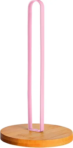 Miniatura 8 de TONLEA Toallero de madera para encimera, soporte para toallas de cocina con base antideslizante para baño, color negro, 2