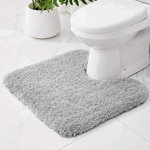 Miniatura 46 de Alfombras de baño antideslizantes, lavables, ultra gruesas, suaves, de microfibra absorbente, de látex de espuma de alta densidad, con respaldo Beige
