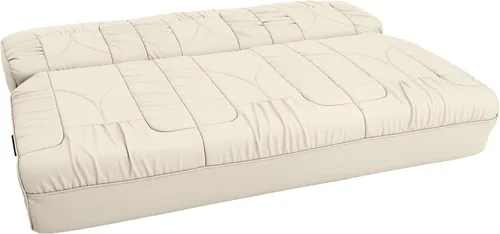 Miniatura 8 de De Leon - Sofá cama consola para caravana, 66 pulgadas de ancho, cuero definitivo, color bisque