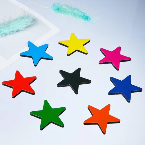 Miniatura 3 de Outus 120 pequeñas estrellas magnéticas – Bonitos imanes en forma de estrella de colores para niños, tabla de recompensas, aula, pizarra blanca