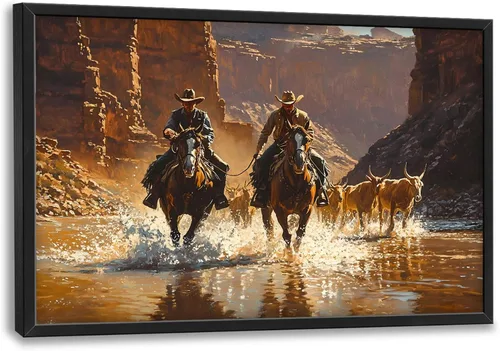 Miniatura 114 de Cuadros Grandes Enmarcados Arte de Pared para Sala de Estar, Lobos del Bosque Decoración de Pared de Gran Tamaño Lobo Animal Impresión en Lienzo
