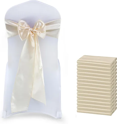 Miniatura 33 de MDS Bandas de Satén para Sillas, Paquete de 50, 7"x108" Cada Una, Lazos Decorativos de Cinta para Respaldos de Sillas para Fiestas de Navidad, Cena