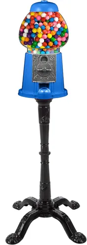Great Northern Popcorn - Máquina de chicles de 15 pulgadas con soporte y banco de monedas, máquina expendedora de caramelos con globo de vidrio y