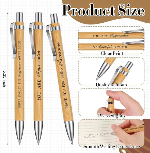 Miniatura 3 de Glenmal El juego de 60 piezas de regalo de agradecimiento incluye cuadernos inspiradores en espiral, bolígrafos motivacionales retráctiles, regalo