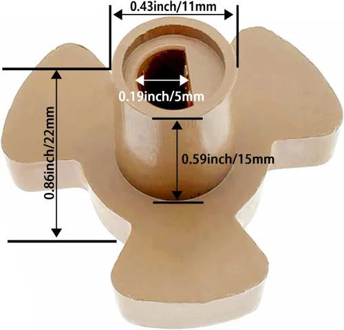 Miniatura 2 de SDTC Tech Acoplador giratorio de microondas con puerto "D", longitud del eje de 0.59 pulgadas, soporte de guía de bandeja de vidrio para horno
