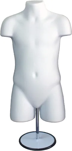 Miniatura 11 de Torso de maniquí infantil negro, forma de vestido con espalda hueca, con soporte acrílico para encimera o colgar, fácil de montar, tamaño 5T-7