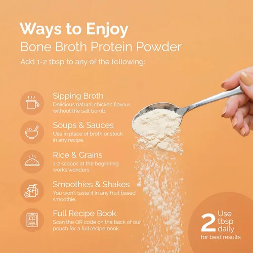 Miniatura 7 de BLUEBIRD PROVISIONS Polvo de caldo de hueso de pollo - Polvo de proteína sabrosa baja en sodio - Polvo de proteína de carnívoro con 0.42 oz