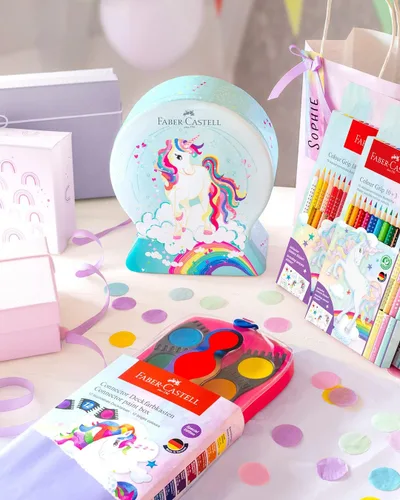 Miniatura 7 de Faber-Castell Conector de pluma de fibra Lata de globo de nieve - Diseño de unicornio