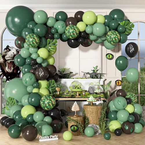 Miniatura 12 de Kit de Arco de Guirnalda de Globos de Vaquero Occidental de 170 Piezas, Globos de Confeti Negro y Marrón con Estampado de Vaca para Granja