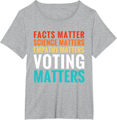 Miniatura 46 de Facts Matter Science Matters Voting Matters - Camiseta demócrata liberal, Negro, S