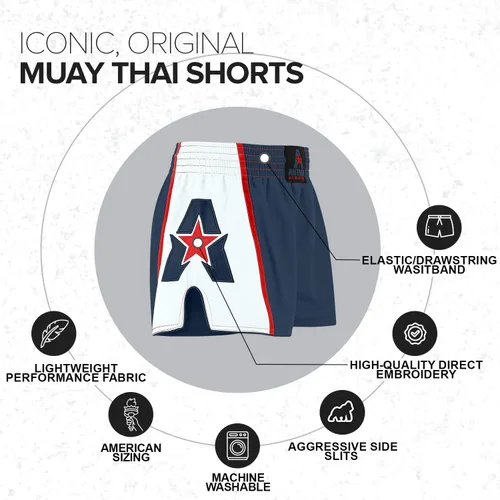 Miniatura 68 de Anthem Athletics Pantalones cortos de Muay Thai para hombre, pantalones cortos de Muay Thai para mujer - Kickboxing Short Boxing Trunks 5050 Classic