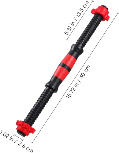 Miniatura 2 de Garneck Asas de mancuernas roscadas, 2 asas ajustables con 4 collares de bloqueo giratorio de 1 pulgada para entrenamiento deportivo