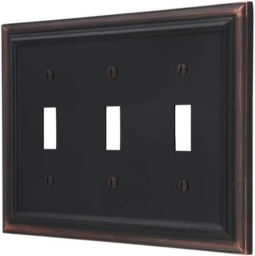 Miniatura 11 de Amerelle 94BW Continental - Placa de pared, 1 en blanco, metal fundido, blanco, 1 paquete