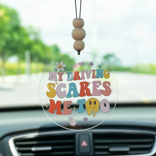 Miniatura 14 de Talataca Adorno plano 2D cristiano para automóvil y cuentas de madera, citas inspiradoras con cuentas, accesorios para espejo retrovisor, colgante 37