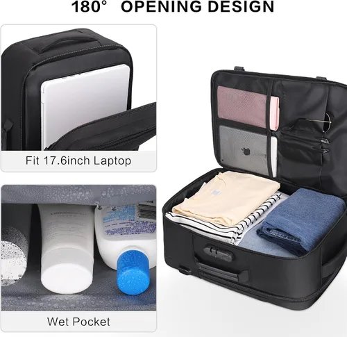 Miniatura 2 de YOUNGOA Mochila de mano para viajar en avión, mochila de viaje grande aprobada por aerolíneas, bolsa de artículos personales de 35 L, mochila