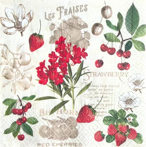 Miniatura 11 de Servilletas de papel de 20 unidades de 13 x 13 pulgadas, 3 capas, estampado de frutas y coco, para arte, cena y fiesta, servilletas desechables