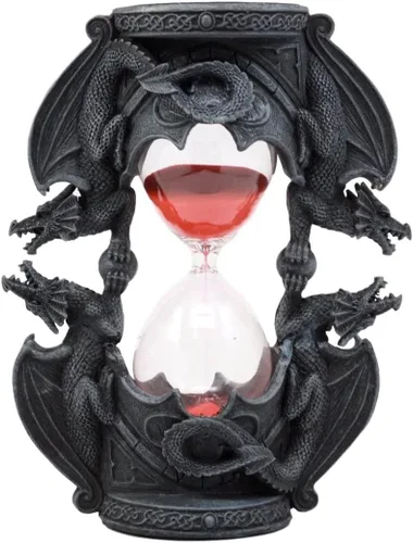 Ebros Gift Invertible Gótico Cuatro Elementales Dragones Arena Temporizador Estatuilla Dragón Reloj de Arena Calabozos y Dragones Fantasía Mítica