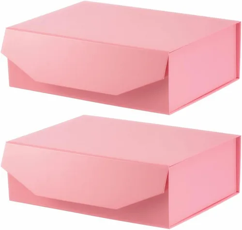 Miniatura 38 de 5 cajas de regalo rosa con cinta de 9.5 x 7 x 4 pulgadas, caja de regalo resistente con tapa para embalaje de regalo, cajas de almacenamiento