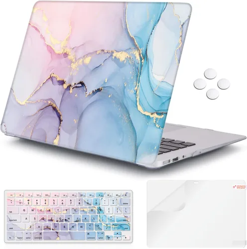 Miniatura 9 de iCasso Funda para MacBook Air de 13 pulgadas (versión anterior 2010-2017), carcasa protectora rígida de plástico y cubierta de teclado solo